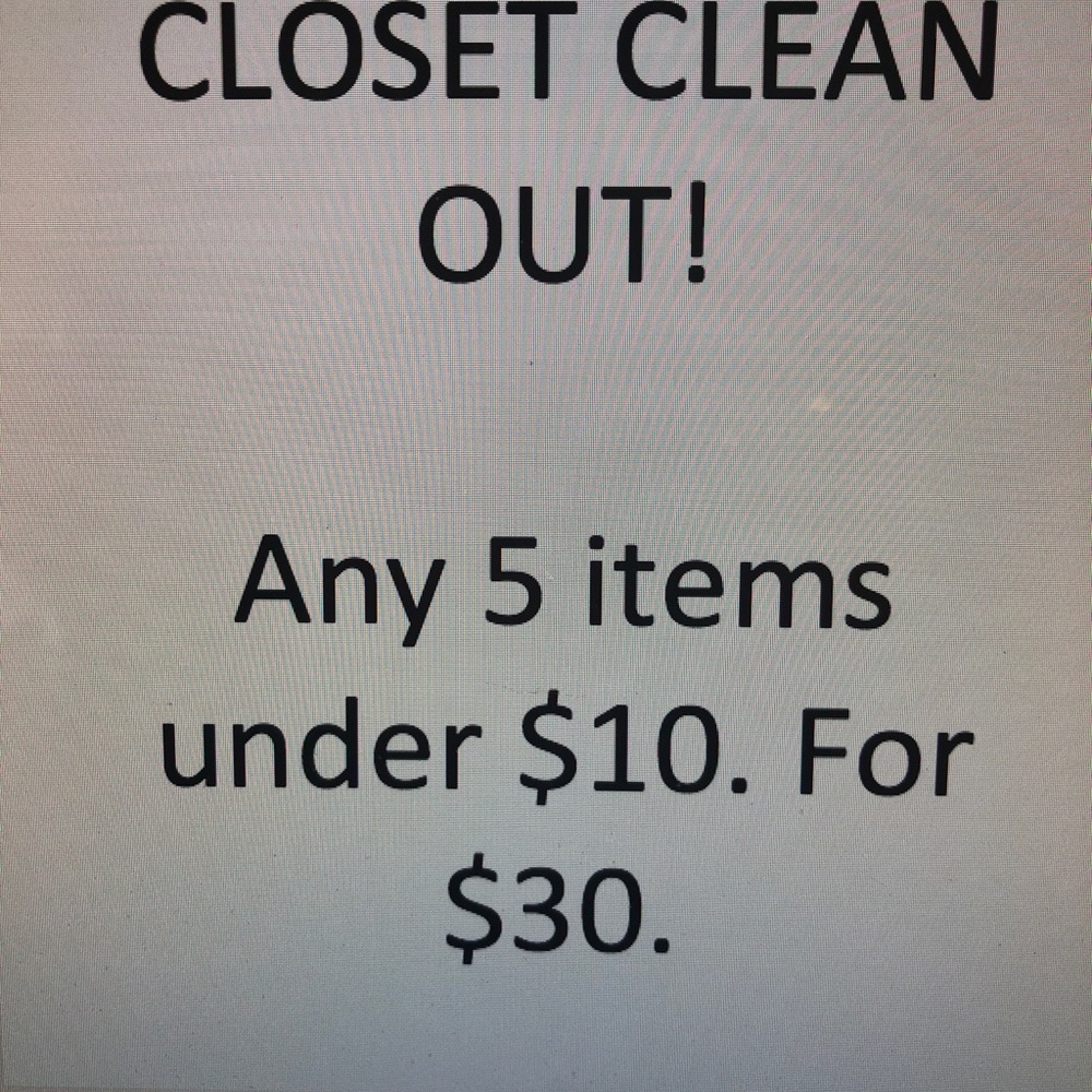 Closet cleaned out special